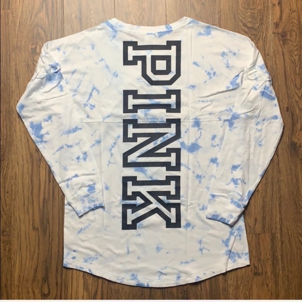 VS PINK Tie Dye Top - Blue & White - Size XS